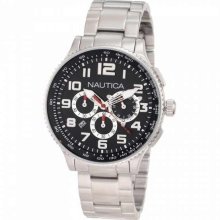 Nautica N25521M men watch OCN chronograph date steel black dial 40 mm $255