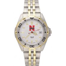 Nebraska Cornhuskers All Star Mens Stainless Steel Bracelet Watch