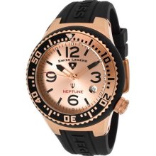 Neptune (44 mm) Rose Gold Dial Rose Gold Tone IP Case Black Silic ...