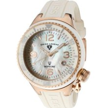 Neptune Ceramic (44 mm) MOP Dial Beige Ceramic and Rose Gold Tone ...