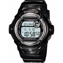 New Casio Baby-G Whale Gloss Black World Time Chronograph BG169R-1