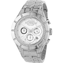 New MARC ECKO Crystals Mens Analog Round Watch Stainless Steel Bracelet E20068G1