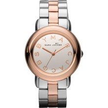 NEW Marc Jacobs Marci women watch MBM3170 two tone rose/silver 36mm mirror dial