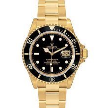 NEW Rolex Oyster Submariner Auto 18k Gold 116618