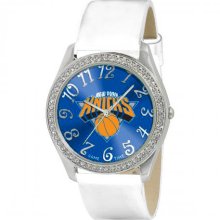 New York Knick watch : New York Knicks Ladies Stainless Steel Analog Glitz Watch