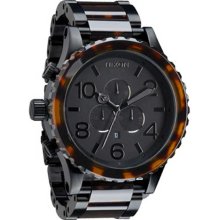 Nixon 51-30 Chrono Watch - Matte Black / Dark Tortoise