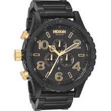 Nixon 51-30 Chrono Watch - Matte Black / Gold