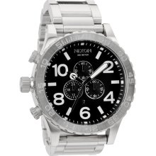 Nixon 51-30 Polish Chrome & Black Chronograph Watch