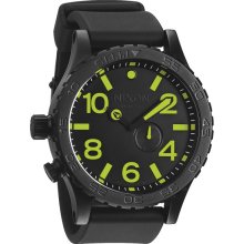 Nixon 51-30 PU All Black & Lime Watch