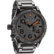 Nixon 51-30 Tide Steel Grey & Orange Analog Watch