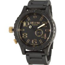 Nixon 51-30 Watch - Men's Matte Black/Gold, One Size