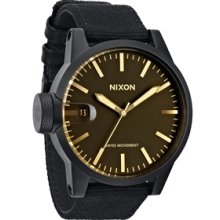 Nixon Chronicle Mat Blk / Orng Tint Watch - black / orange regular
