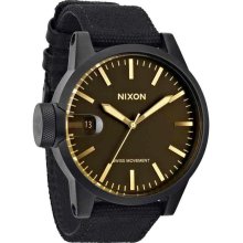 Nixon Chronicle Watch (Matte Black/Orange Tint) O/S :: Matte Black/Ora