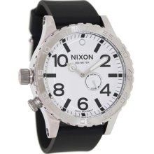 Nixon Men's 51-30 A058100-00 Black Resin Swiss Quartz Watch with White Dial