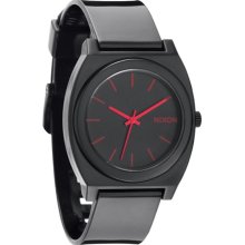 Nixon Men's Time Teller A119480-00 Black Plastic Analog Quartz Watch with Black Dial