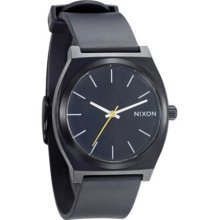 Nixon Men's Time Teller A119000-00 Black Polyurethane Analog Quartz Watch with Black Dial