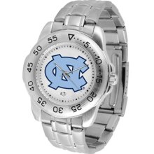 North Carolina Tar Heels UNC Mens Sports Steel Watch