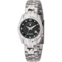Oakland Raiders watches : Fossil Oakland Raiders Ladies Stainless Steel Analog Sports Watch