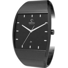 Obaku Harmony Mens Analog Stainless Watch - Black Bracelet - Black Dial - V142GBBSB