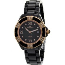 Oceanaut Black Ceramic Diamond Black MOP Dial Ladies Watch CR1C2618