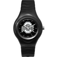 Ohio State Buckeyes Shadow Black Sports Watch with White Logo LogoArt