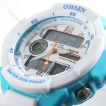 Ohsen Analog Digital Chronograph Men Women Child's Sports Stopwatch Wrist Watch