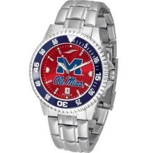 Ole Miss Rebels Men's Stainless Steel Dress Watch