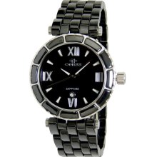 Oniss ON834-L BLK Women's Swiss Made Black Ceramic Watch