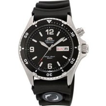 Orient Cem65004b Men's Black Mako Rubber 200m Automatic Diver Watch