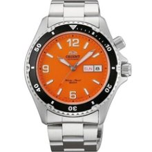 Orient Orange Dial Mako Automatic Dive Watch on a Bracelet #CEM65001M