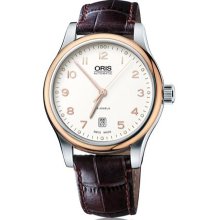 Oris 73375944391LS Watch Classic Date Mens - Silver Dial