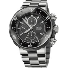 Oris Carlos Coste Chronograph Watch 01 674 7655 7184-SET