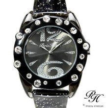 Paris Hilton Watch Women's Hollywood Black Logo Textured Dial Brand New Watch