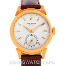 Patek Philippe Calatrava Vintage 18k Rose Gold 1491 Watch