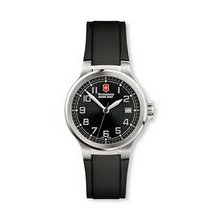 Peak II Watch With Small Black Dial & Black Synthetic Strap