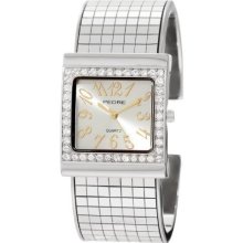 Pedre 3095Sx Women'S 3095Sx Silver-Tone Pave Bangle Watch