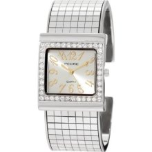 Pedre 3095Sx Women'S 3095Sx Silver-Tone Pave Bangle Watch