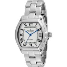 Peugeot 7069S Women'S 7069S Silver-Tone Roman Numeral Bracelet Watch