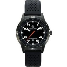 Pierre Jill Men Watch In Black Dial Black Silicone Strap