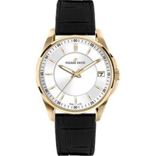 Pierre Petit Women's P-784C Serie Le Mans Two-Tone Date Black Lea ...