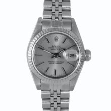 Pre-owned Rolex Women's Stainless Steel Datejust Watch ...