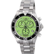 Pro Grand Diver Stainless Steel Case And Bracelet Chronograph Green Di