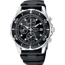 Pulsar Mens 100 Meter Alarm Chronograph Watch Model #PF3293