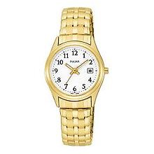 Pulsar Pxt586 Women's Expansion Stainless Steel Band White Dial Watch - Date