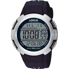 Pulsar Sports Watch Digital Silver Blue