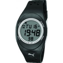 Puma Faas 250 Unisex Digital Watch With Lcd Dial Digital Display And Black Plastic Or Pu Strap Pu910942003