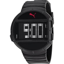 Puma Half Time Black Digital Black Polyurethane Mens Watch Pu910891003