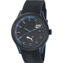 Puma Men's Motor PU102731008 Black Polyurethane Quartz Watch with Grey Dial