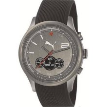 Puma Men's Motor PU102741001 Black Polyurethane Quartz Watch with ...