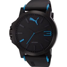 PUMA 'Ultrasize' Watch Black/ Blue